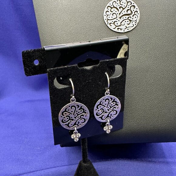 Silpada Sterling “Cut Above” Round Scroll Disc Necklace and Earrings Set - Picture 15 of 16